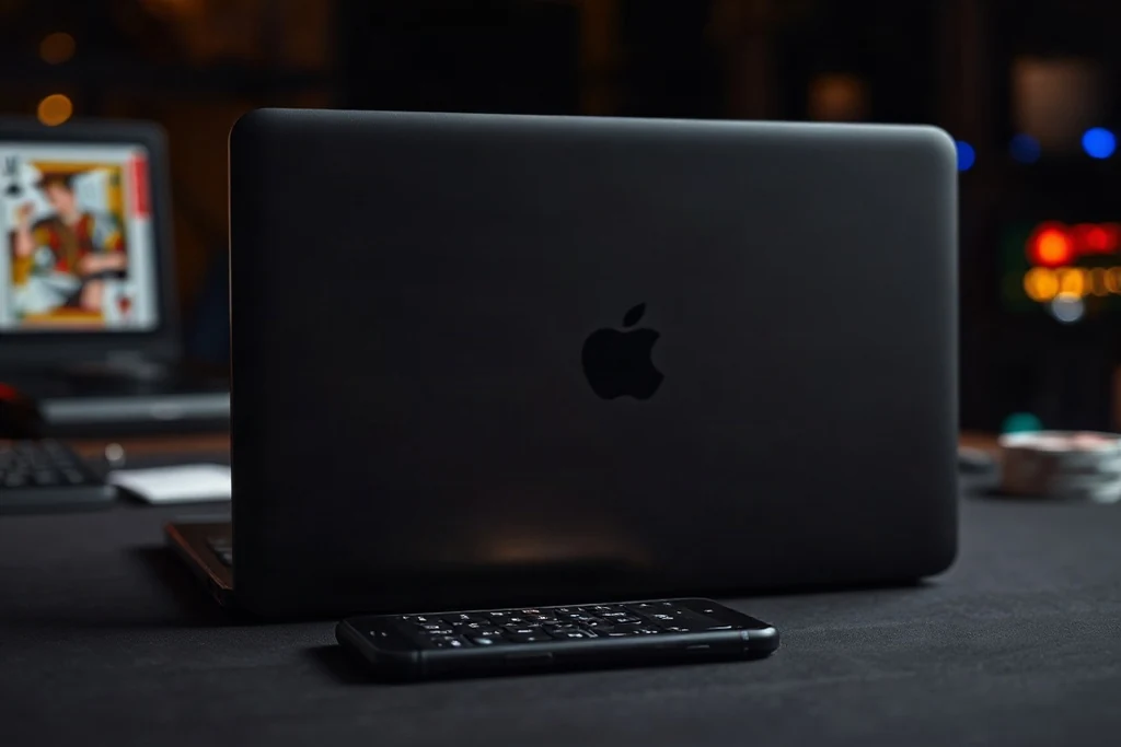 Notebook e celular sincronizados sobre mesa de trabalho