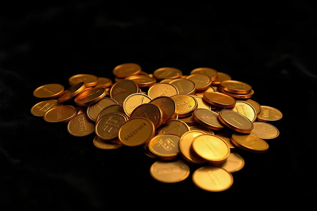Símbolos brilhantes de slot em tela escura